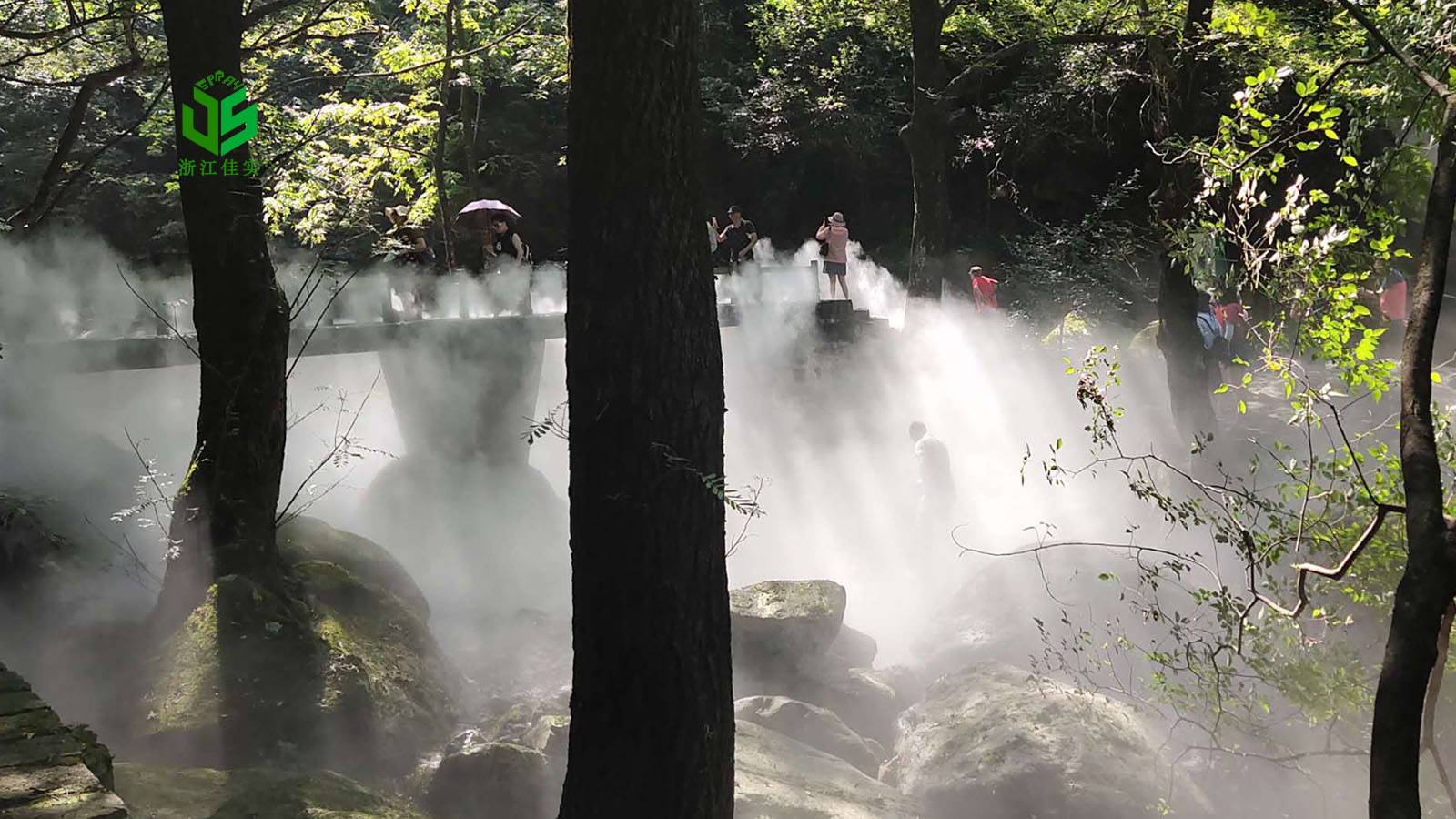 浙江人造雾喷雾造景雾森系统造景降温解决方案
